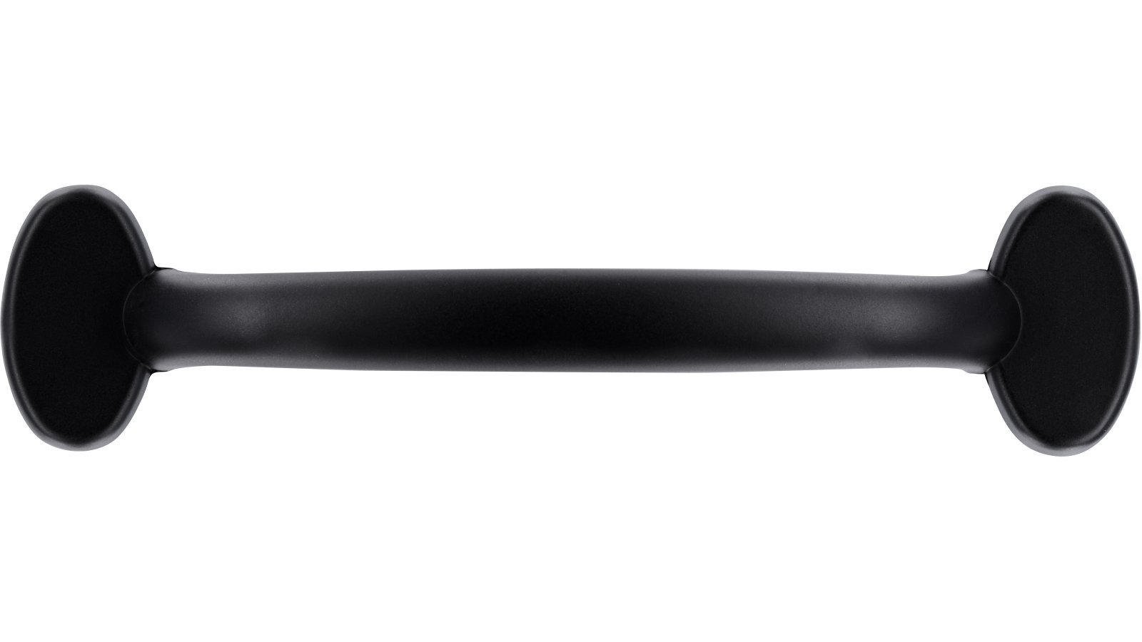 Griff Altena Druckguss schwarz matt pulverbeschichtet - 129 mm lang  vor weißem Hintergrund