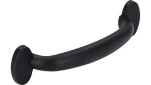 Griff Altena Druckguss schwarz matt pulverbeschichtet - 129 mm lang  vor weißem Hintergrund