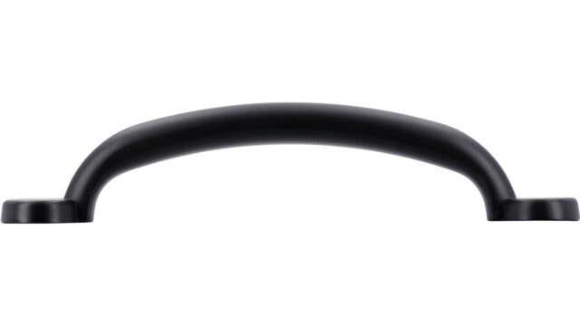 Griff Altena Druckguss schwarz matt pulverbeschichtet - 129 mm lang  vor weißem Hintergrund