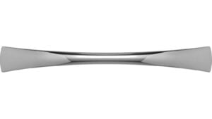 Griff Anklam Druckguss chrom glänzend - 184 mm lang  vor weißem Hintergrund