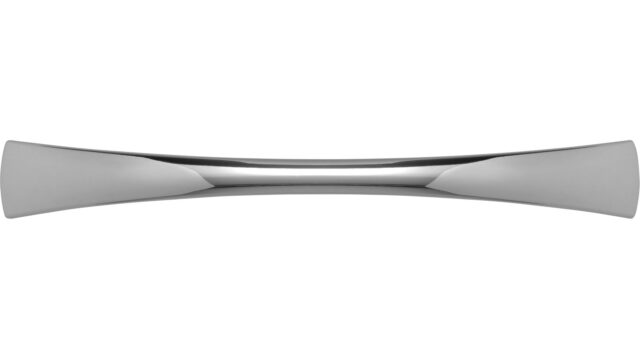 Griff Anklam Druckguss chrom glänzend - 184 mm lang  vor weißem Hintergrund