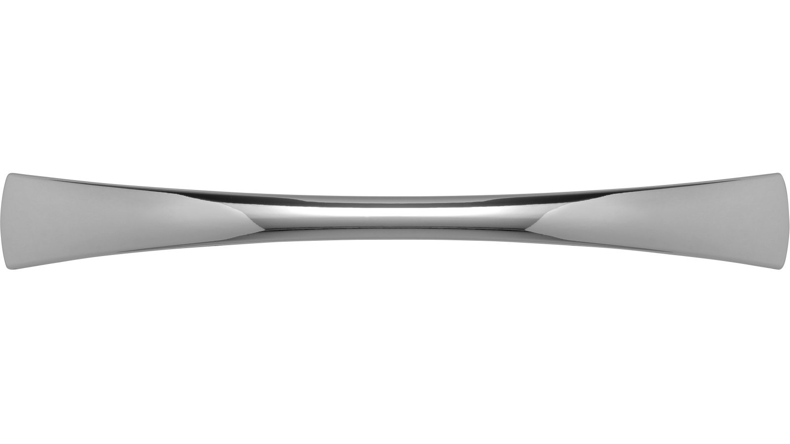 Griff Anklam Druckguss chrom glänzend - 184 mm lang  vor weißem Hintergrund
