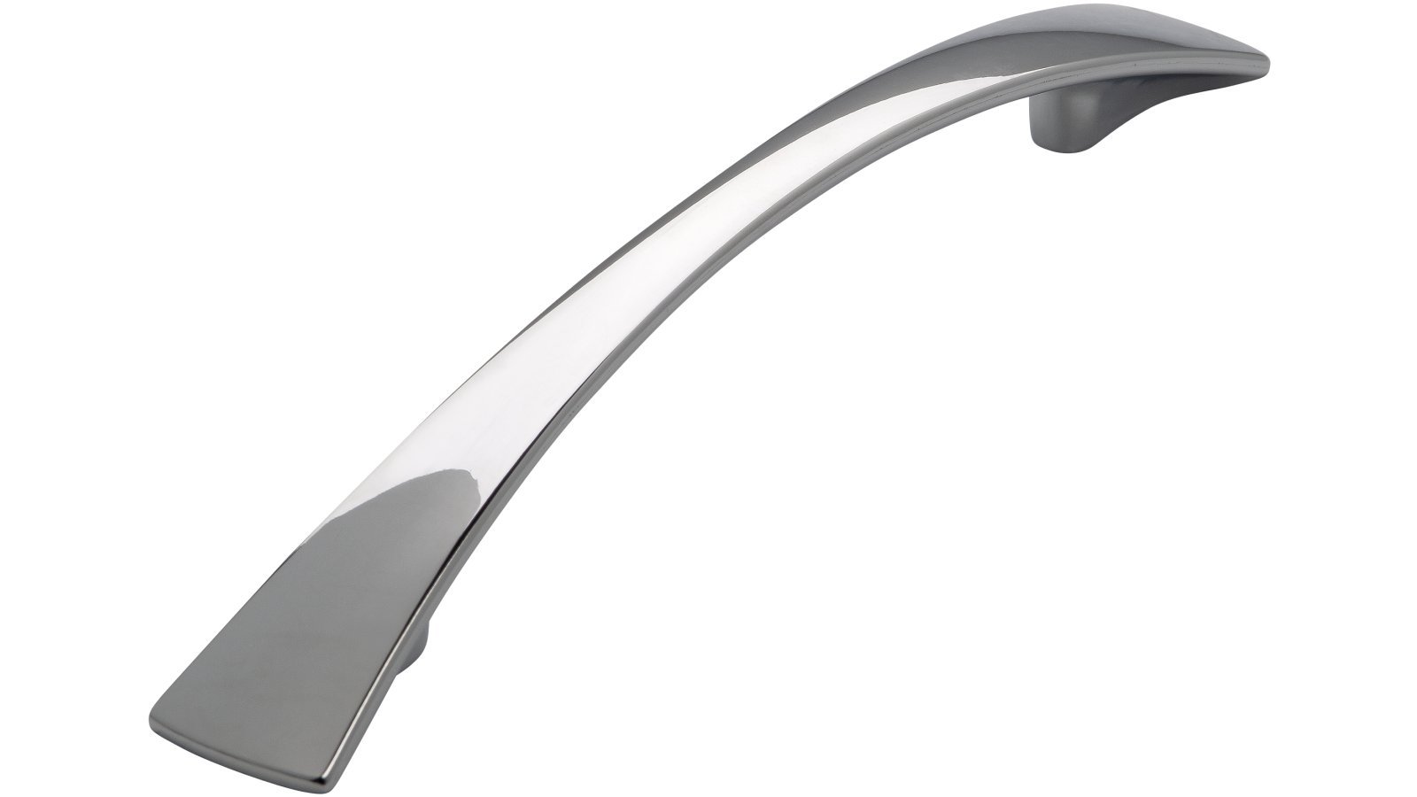 Griff Anklam Druckguss chrom glänzend - 184 mm lang  vor weißem Hintergrund