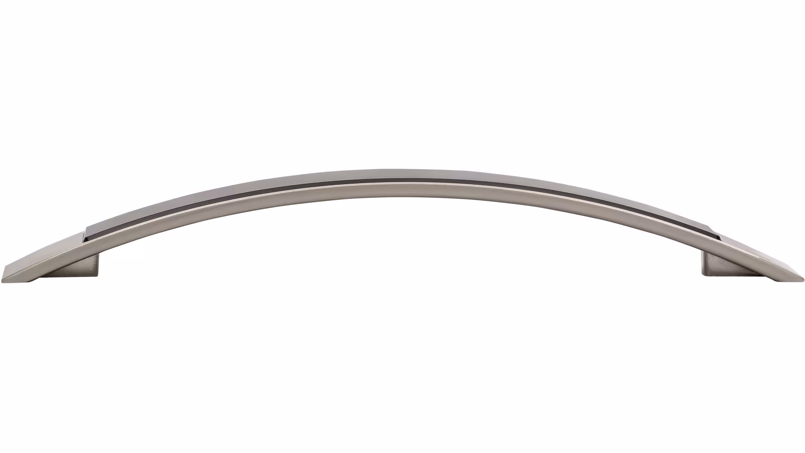 Moebelgriff-Bad-Bentheim-nickel-schwarz-transparent-Glas-Kunststoff-Zinkdruckguss-laenge-200-744478-stehend Griff Bad-Bentheim Druckguss - Kunststoff vernickelt feingeschliffen glaseffekt schwarz - 200 mm lang vor weißem Hintergrund