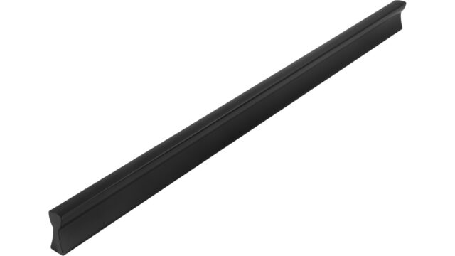 Griff Bad-Segeberg Druckguss schwarz matt pulverbeschichtet - 340 mm lang vor weißem Hintergrund
