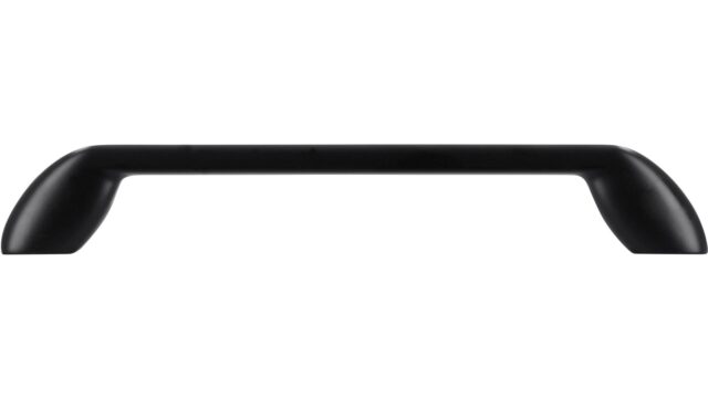 Griff Birkenau Druckguss schwarz matt pulverbeschichtet - 192 mm lang  vor weißem Hintergrund
