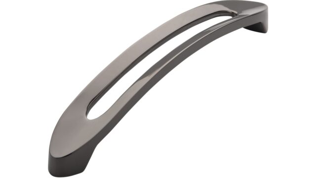 Griff Boizenburg Druckguss Schwarz chrom - 180 mm lang vor weißem Hintergrund