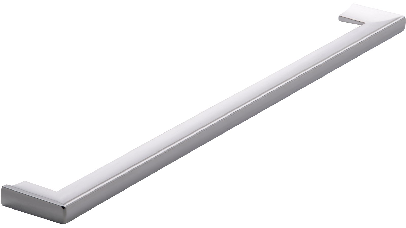 Moebelgriff-Dieburg-chrom-Zinkdruckguss-laenge-328-739394-seitlich Griff Dieburg Druckguss chrom glänzend - 328 mm lang vor weißem Hintergrund