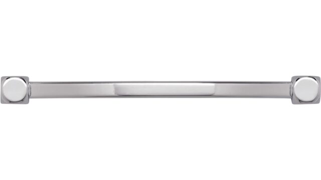 Griff Dippoldiswalde Druckguss chrom glänzend - 105 mm lang  vor weißem Hintergrund