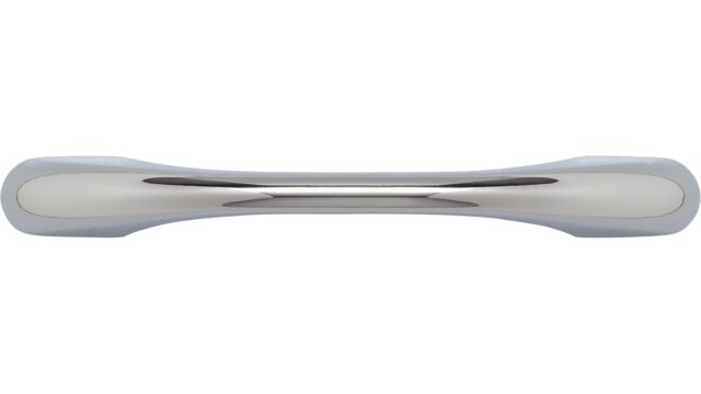 Griff Esslingen Druckguss chrom glänzend - 86 mm lang  vor weißem Hintergrund