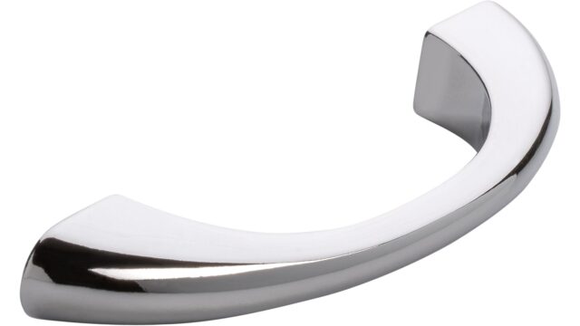 Griff Esslingen Druckguss chrom glänzend - 86 mm lang  vor weißem Hintergrund