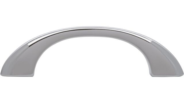 Griff Esslingen Druckguss chrom glänzend - 86 mm lang  vor weißem Hintergrund