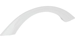 Griff Flensburg Kunststoff weiß - 134 mm lang  vor weißem Hintergrund