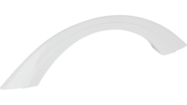 Griff Flensburg Kunststoff weiß - 134 mm lang vor weißem Hintergrund