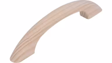 Griff Gaildorf Holz fichte roh - 133 mm lang vor weißem Hintergrund