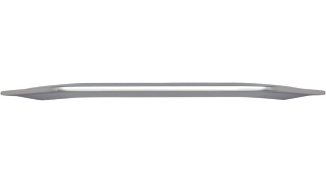 Griff Genthin Druckguss chrom glänzend - 210 mm lang  vor weißem Hintergrund