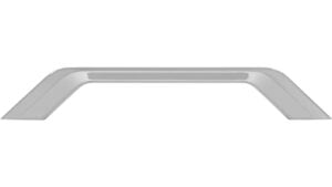 Griff Genthin Druckguss chrom glänzend - 210 mm lang  vor weißem Hintergrund