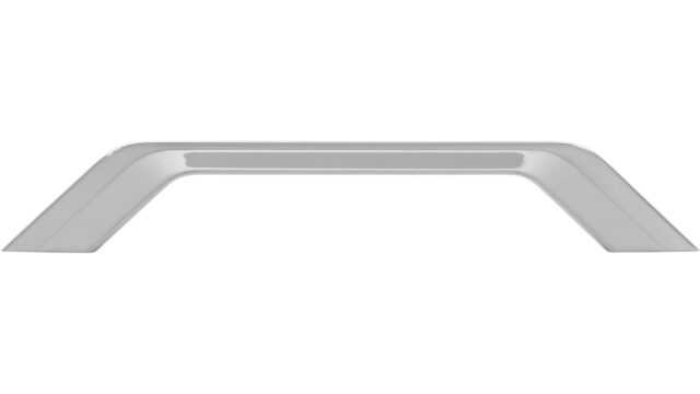 Griff Genthin Druckguss chrom glänzend - 210 mm lang  vor weißem Hintergrund