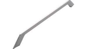 Griff Genthin Druckguss chrom glänzend - 370 mm lang  vor weißem Hintergrund