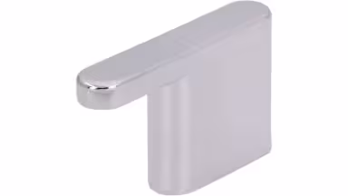 Griff Geseke Druckguss chrom glänzend - 40 mm lang  vor weißem Hintergrund