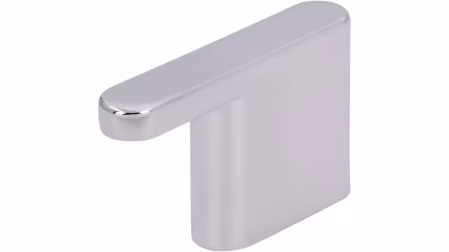 Griff Geseke Druckguss chrom glänzend - 40 mm lang  vor weißem Hintergrund