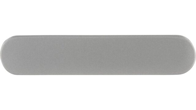 Griff Heusweiler Druckguss alufarbig pulverbeschichtet - 40 mm lang  vor weißem Hintergrund