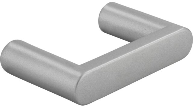 Griff Heusweiler Druckguss alufarbig pulverbeschichtet - 40 mm lang  vor weißem Hintergrund