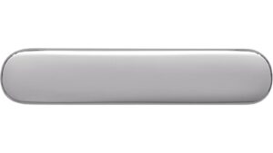 Griff Heusweiler Druckguss chrom glänzend - 40 mm lang  vor weißem Hintergrund