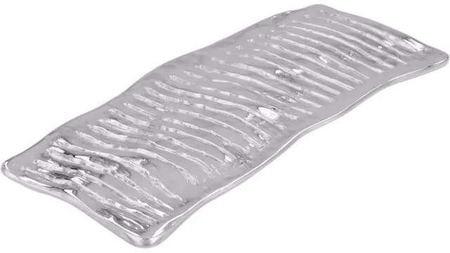 Griff Hilchenbach Druckguss chrom glänzend - 130 mm lang vor weißem Hintergrund