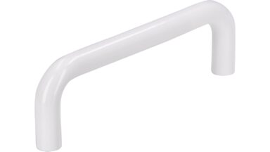 Griff Hösbach Kunststoff weiß 2 stück - 106 mm lang vor weißem Hintergrund