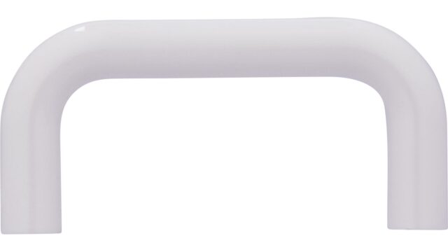 Griff Hösbach Kunststoff weiß 2 stück - 74 mm lang  vor weißem Hintergrund