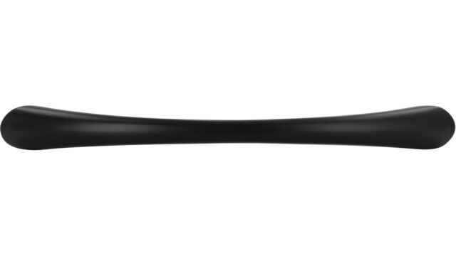 Griff Itzehoe Druckguss schwarz matt pulverbeschichtet - 113 mm lang  vor weißem Hintergrund