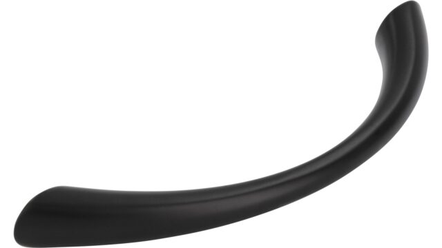 Griff Itzehoe Druckguss schwarz matt pulverbeschichtet - 113 mm lang  vor weißem Hintergrund