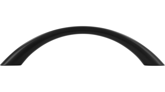 Griff Itzehoe Druckguss schwarz matt pulverbeschichtet - 113 mm lang  vor weißem Hintergrund