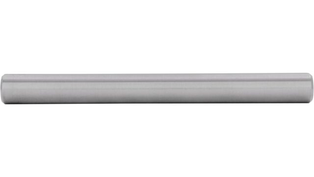 Griff Jüchen Edelstahl fein geschliffen - 140 mm lang  vor weißem Hintergrund