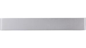 Griff Kitzingen Aluminium silber natur matt - 138 mm lang  vor weißem Hintergrund