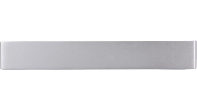 Griff Kitzingen Aluminium silber natur matt - 138 mm lang  vor weißem Hintergrund