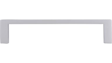 Griff Kitzingen Aluminium silber natur matt - 138 mm lang  vor weißem Hintergrund