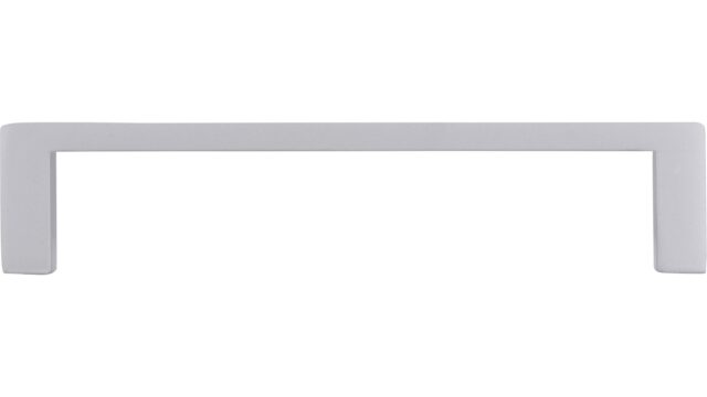 Griff Kitzingen Aluminium silber natur matt - 138 mm lang  vor weißem Hintergrund