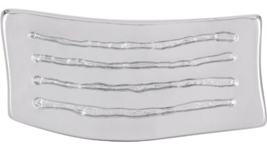Griff Königslutter Druckguss chrom glänzend - 55 mm lang  vor weißem Hintergrund