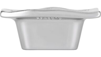 Griff Königslutter Druckguss chrom glänzend - 55 mm lang  vor weißem Hintergrund