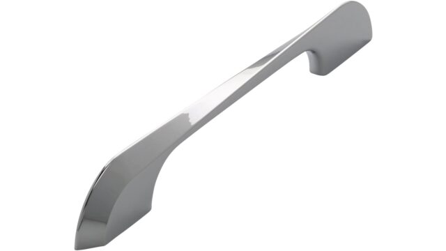 Griff Kraichtal Druckguss chrom glänzend - 202 mm lang  vor weißem Hintergrund