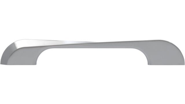 Griff Kraichtal Druckguss chrom glänzend - 202 mm lang  vor weißem Hintergrund