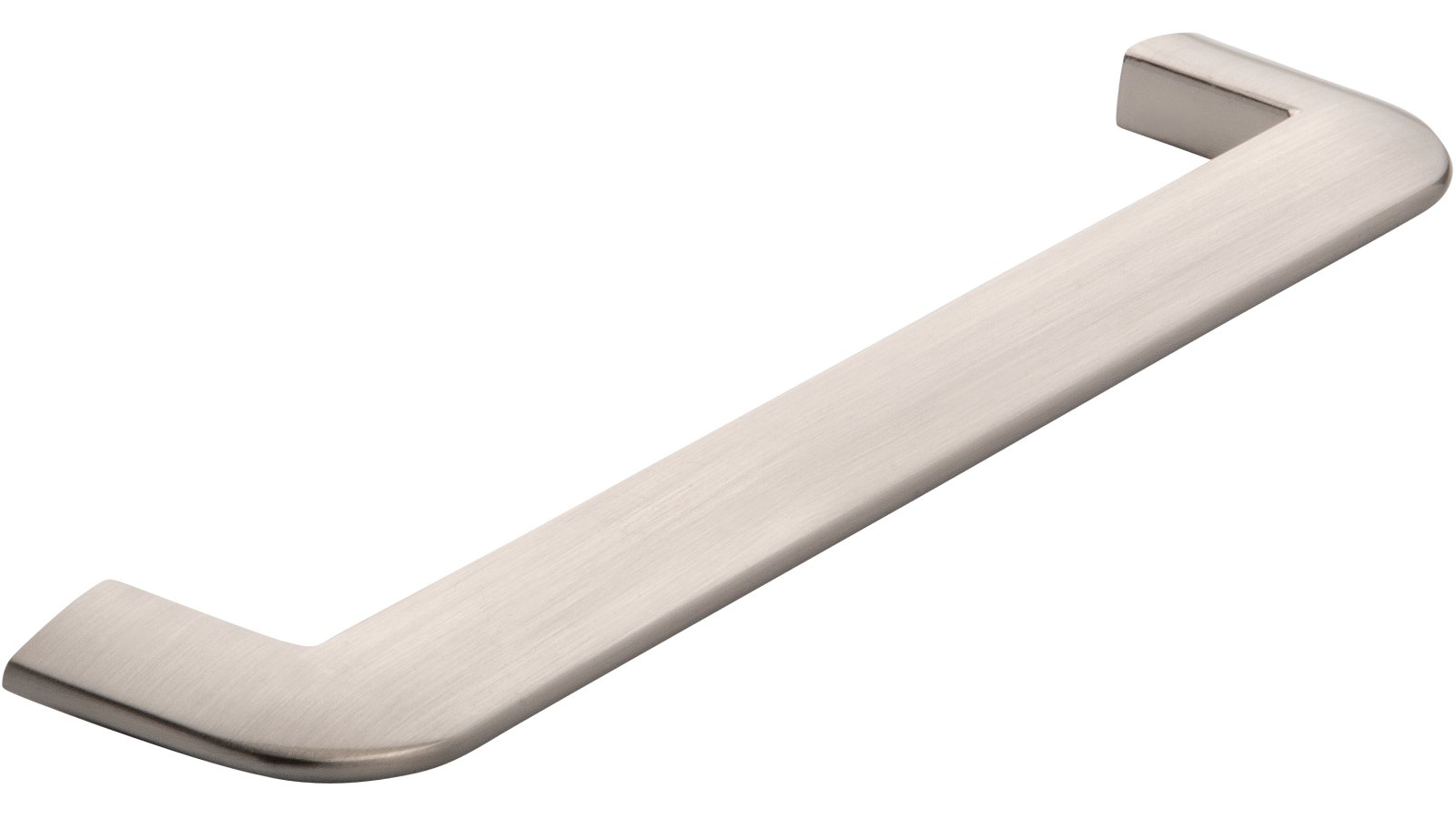 Griff Lauda-Königshofen Druckguss vernickelt feingeschliffen - 182 mm lang  vor weißem Hintergrund