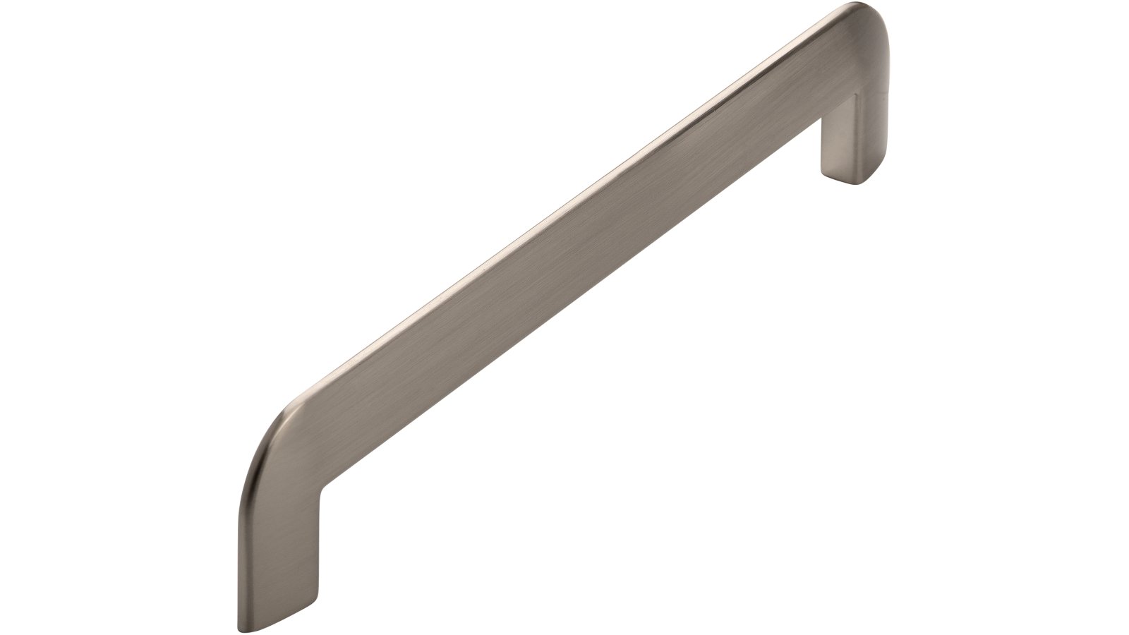 Griff Lauda-Königshofen Druckguss vernickelt feingeschliffen - 182 mm lang  vor weißem Hintergrund