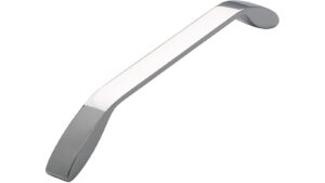 Griff Lauterbach Druckguss chrom glänzend - 209 mm lang  vor weißem Hintergrund