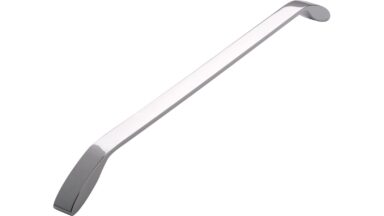 Griff Lauterbach Druckguss chrom glänzend - 337 mm lang  vor weißem Hintergrund