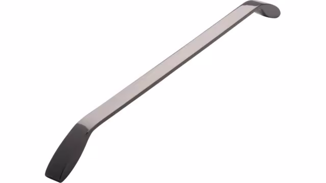 Griff Lauterbach Druckguss Schwarz chrom - 337 mm lang  vor weißem Hintergrund