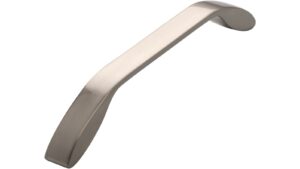 Griff Lauterbach Druckguss vernickelt feingeschliffen - 177 mm lang  vor weißem Hintergrund