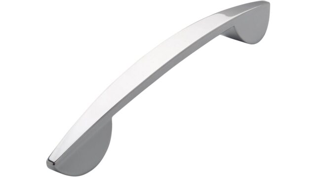 Griff Leinfelde Druckguss chrom glänzend - 201 mm lang vor weißem Hintergrund